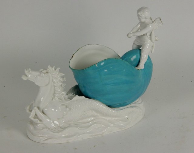 A Derby porcelain nautilus chariot 165bcc