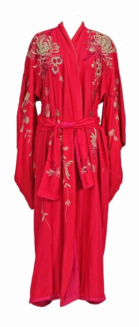 A ladys kimono type coat embroidered
