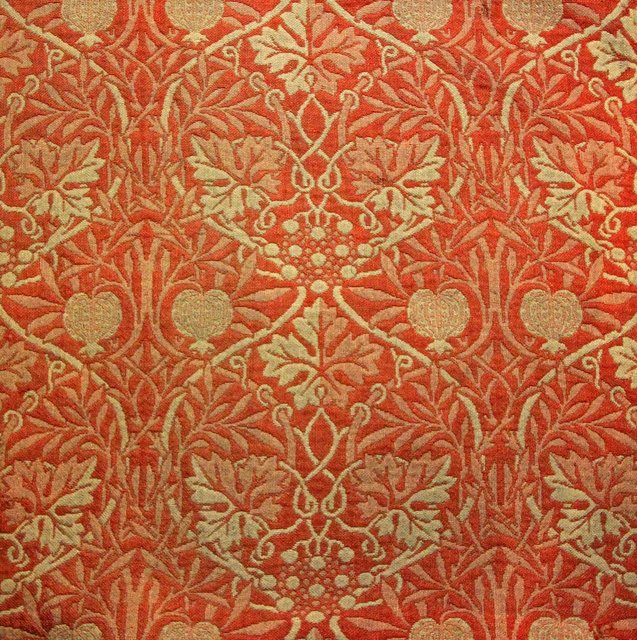 Two panels of Morris & Co fabric