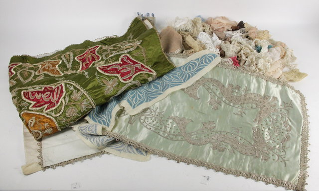 An Eastern table runner and various