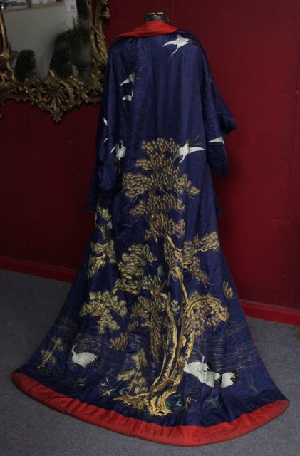 A Japanese robe with cowl decorated