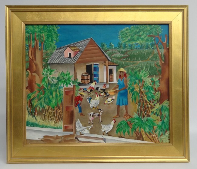 Painting oil on masonite Haitian 165c39