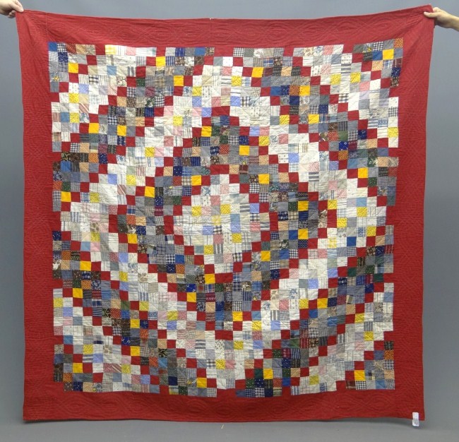 19th c. Penna. postage stamp quilt.