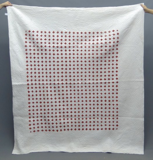 C 1900 English red and white squares 165c99
