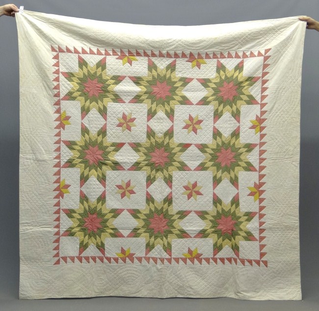 19th c star quilt 78 square  165c92