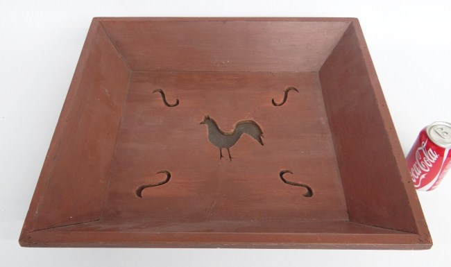 Painted Canadian rooster tray  165ca3