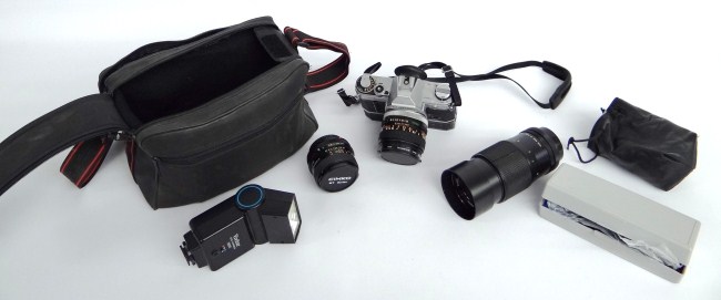 Lot including Canon At-1 camera