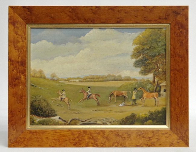 19th c oil on canvas English school 165ccf