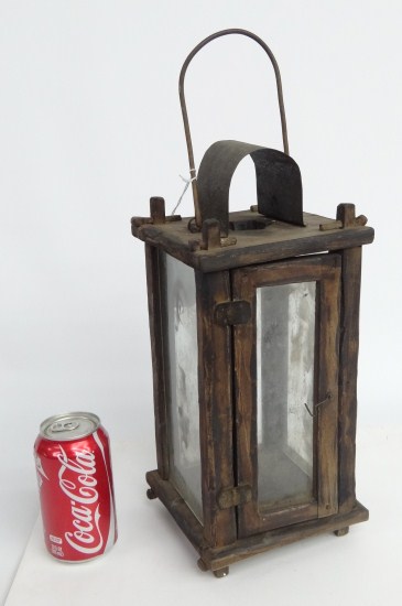 19th c wood and glass lantern  165cdc