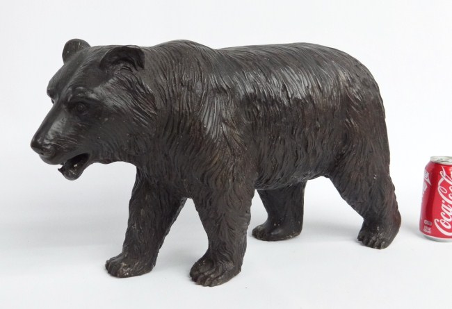 20th c. bronze bear sculpture.