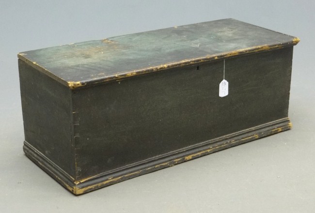 19th c blanket box in old blue 165d04
