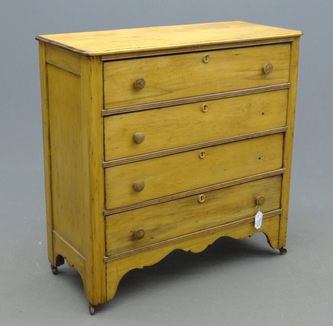 19th c. four drawer chest. 39''