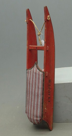 Early 20th c runner sled painted 165d18