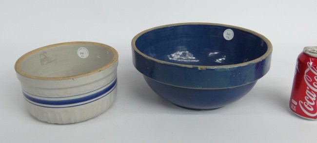 Lot two c. 1900 kitchen bowls. 7 and