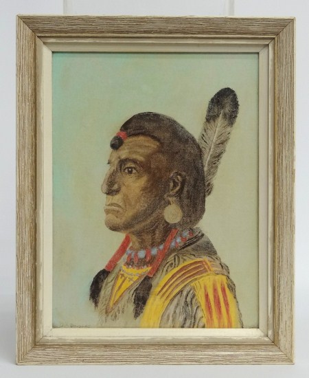 Painting oil on artist board Native