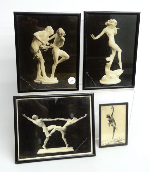 Lot four vintage photos sculptures 165d54