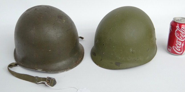World War II helmet with liner.