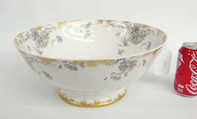 19th c. Limoges punch bowl. 14''
