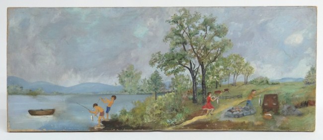 19th c. oil on canvas children