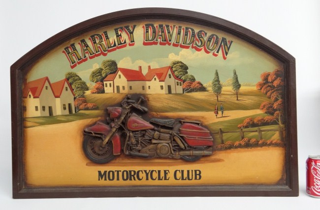 Contemporary Harley Davidson wooden