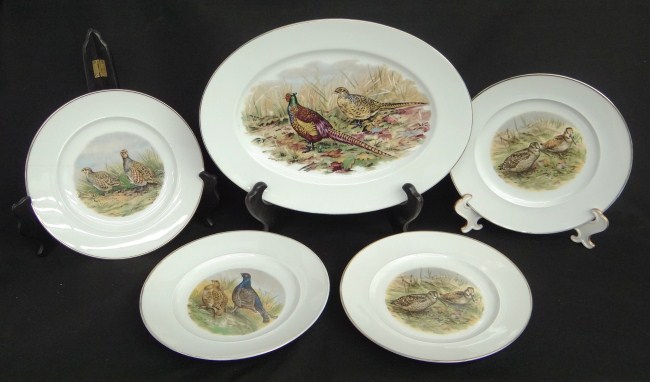 Five piece set including platter and