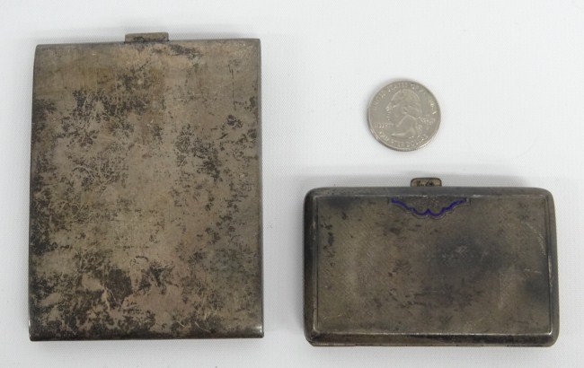 Lot two Sterling silver cigarette cases.