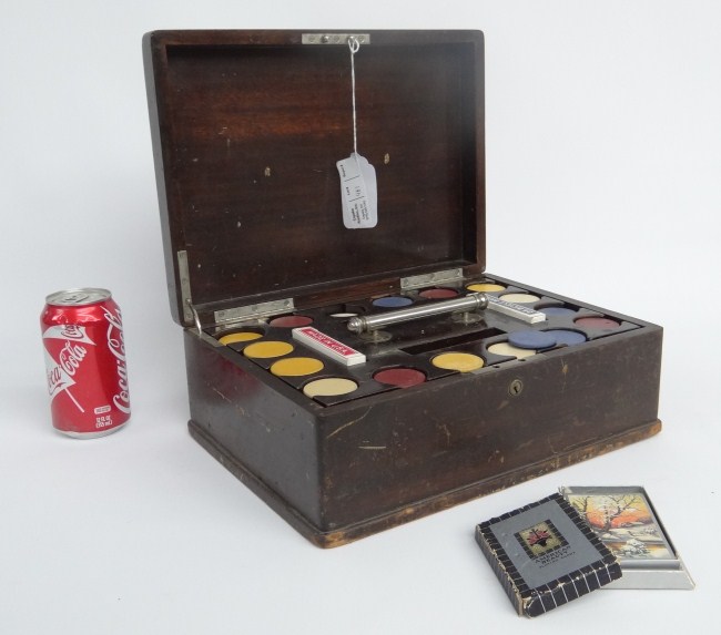 Vintage Poker set in original box  165dc4