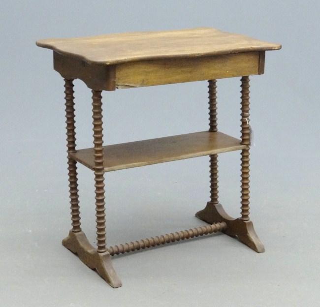 19th c. spool turned cottage stand.