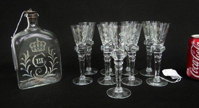 Swedish decanter set commemorating