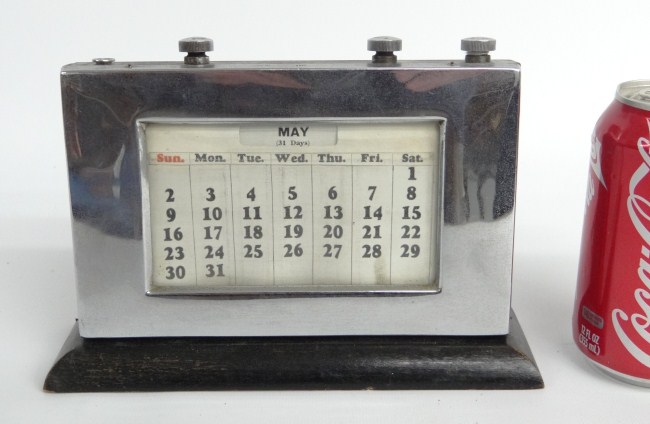 English chrome desk calendar. 8