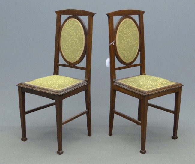 Pair c 1920 s inlaid chairs  165e1c