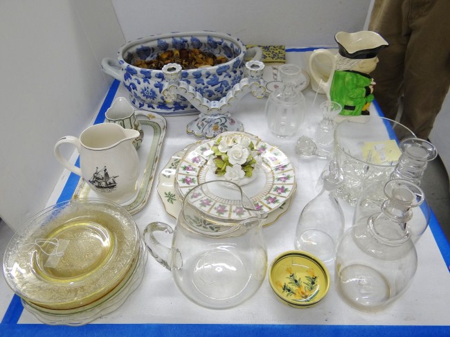 Misc lot including Coalport basket 165e3b