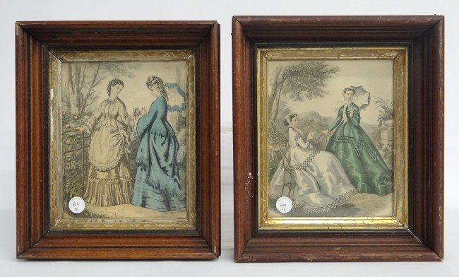 Lot two Victorian frames with fashion