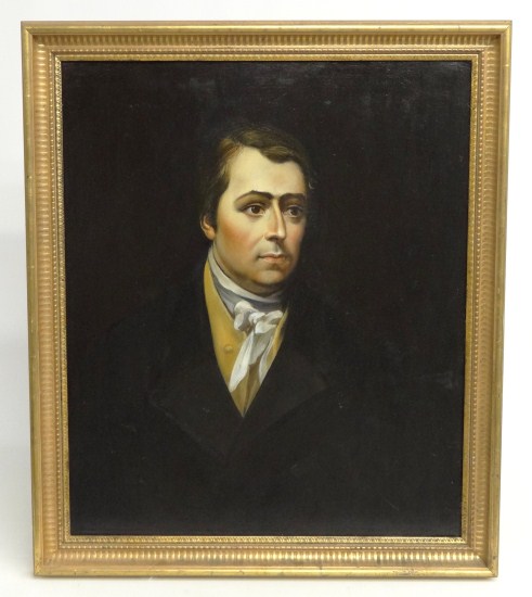 19th c. oil on canvas portrait