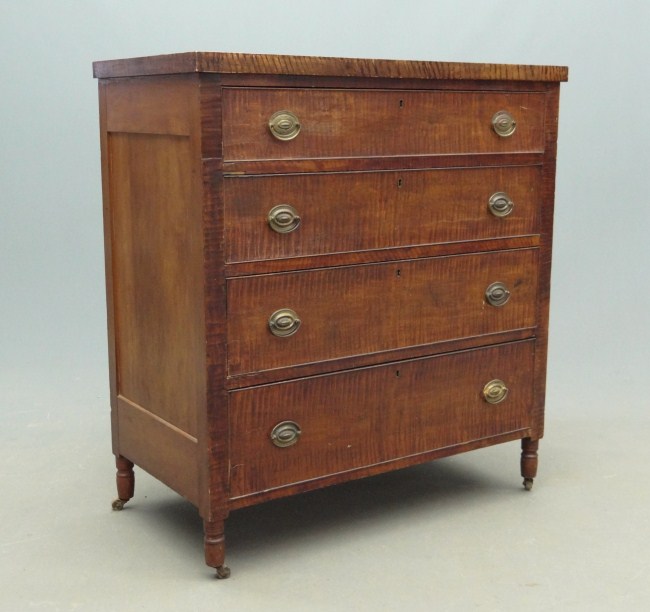 19th c Sheraton four drawer chest 165e80