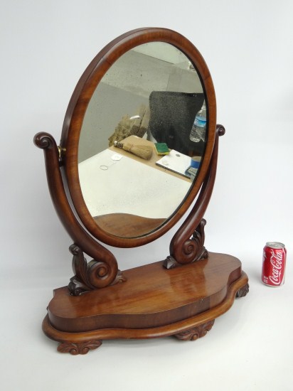 19th c. mahogany dresser mirror. 23