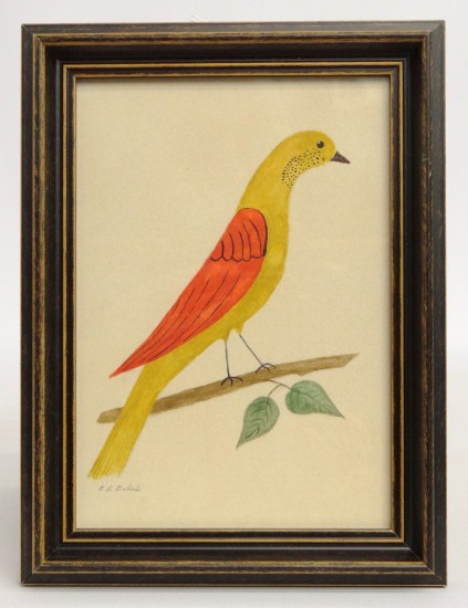 Watercolor Folk Art Bird by 165ebf