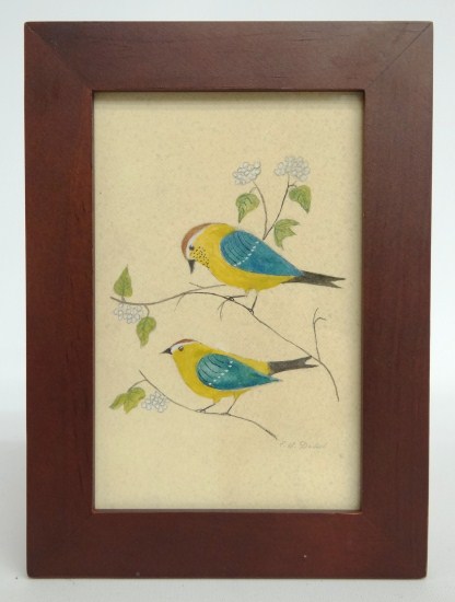 Watercolor Folk Art Birds by 165ec0