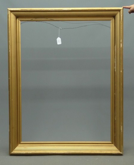 19th c. gilt frame. Rabbet size