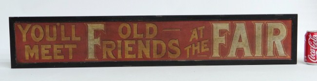 C. 1930's varnished fair sign (found