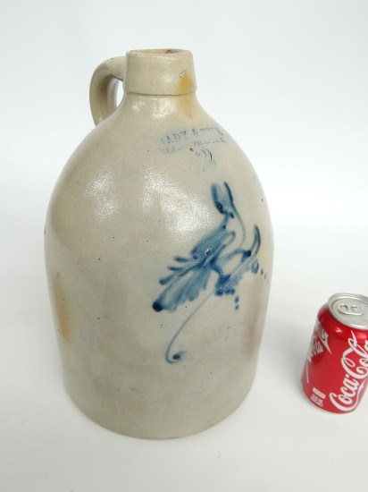 19th c bird decorated jug marked 165efd