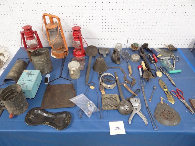 Misc lot including lanterns scissors 165f15