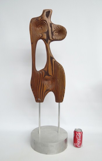 Mid Century wooden sculpture on