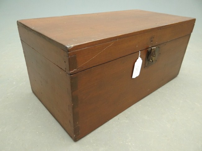 19th c. dovetailed pine box. 25''