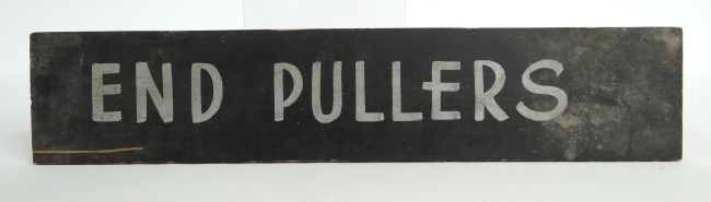 Late 19th c. painted trade sign End