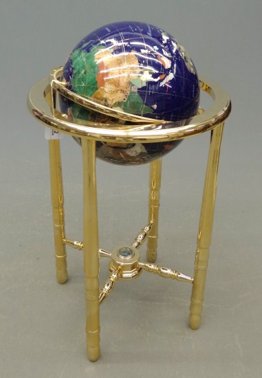 Floor model brass base globe (globe