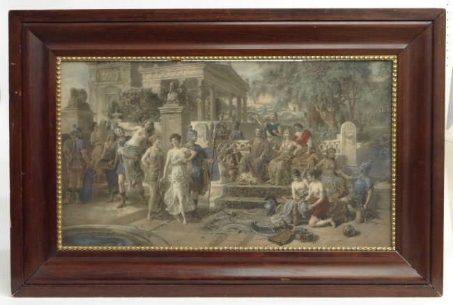 19th c colored lithograph Roman 165f3b