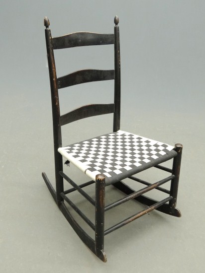 19th c Shaker rocker stamped 3  165f3d