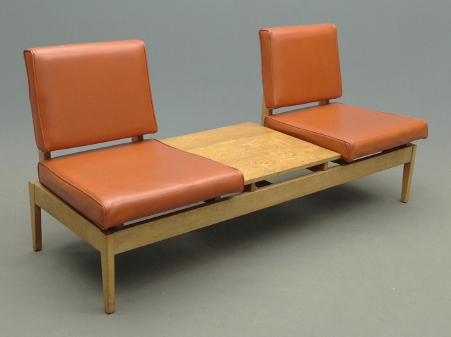 Mid century bench with upholstered 165f5c