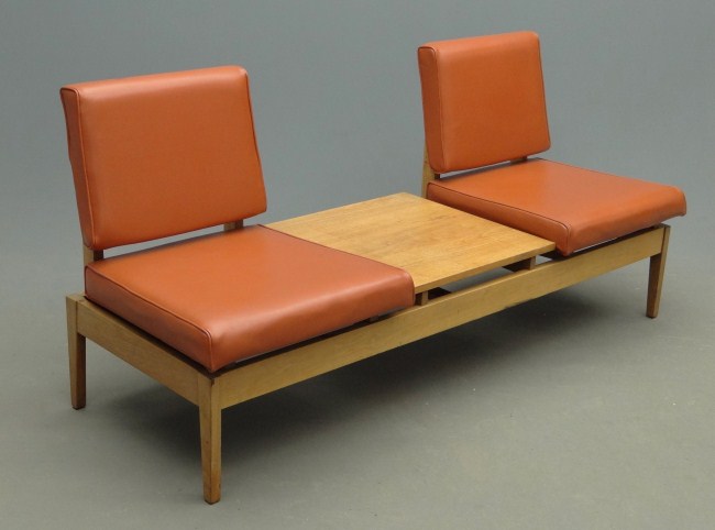 Mid century bench with upholstered 165f5d